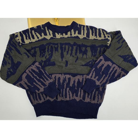 Vintage Sasson Retro Grunge Abstract Knit Sweater (XL) - Picture 4 of 5
